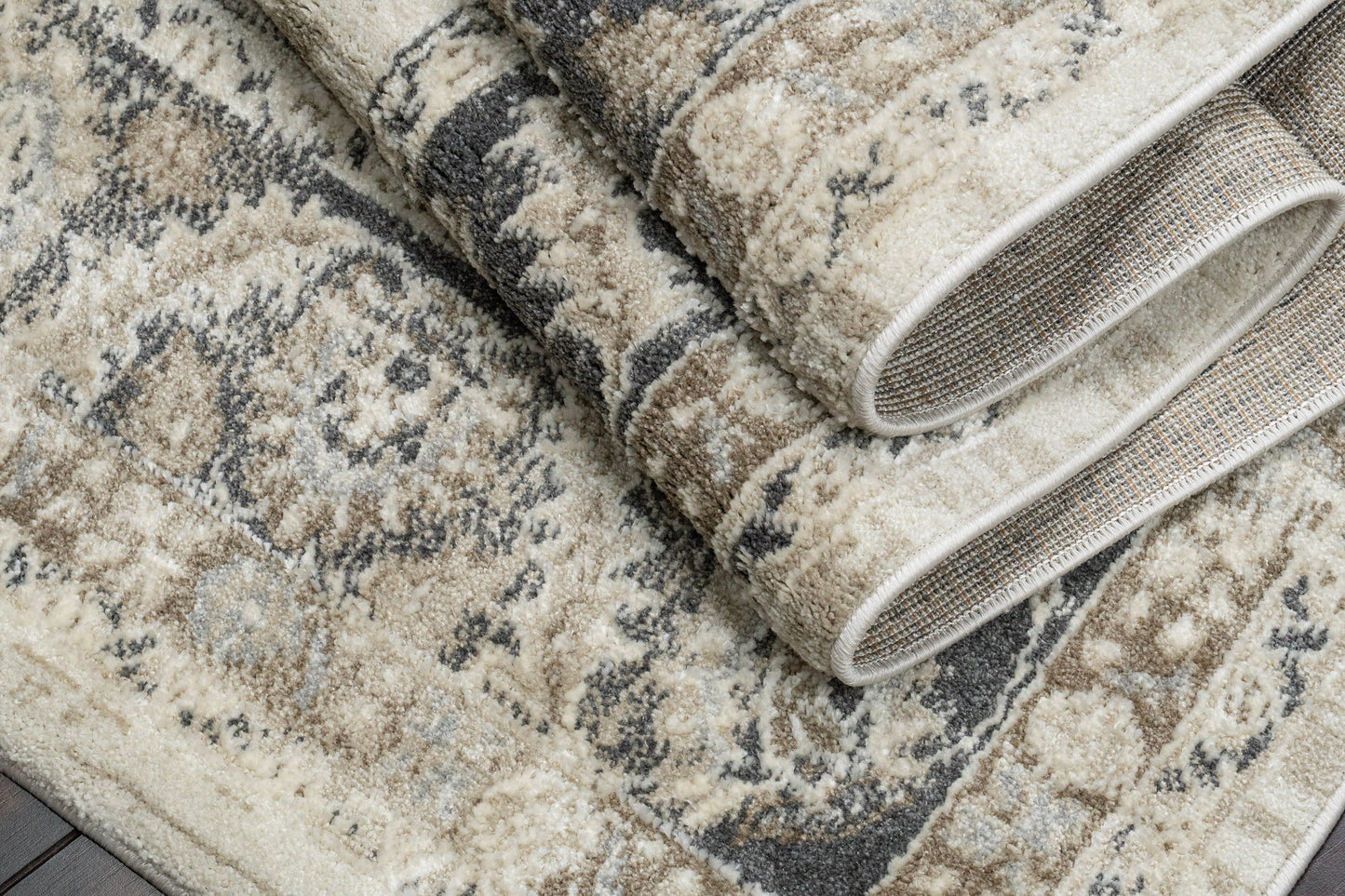 Venedik 17772-190 Cream/Grey Area Rug