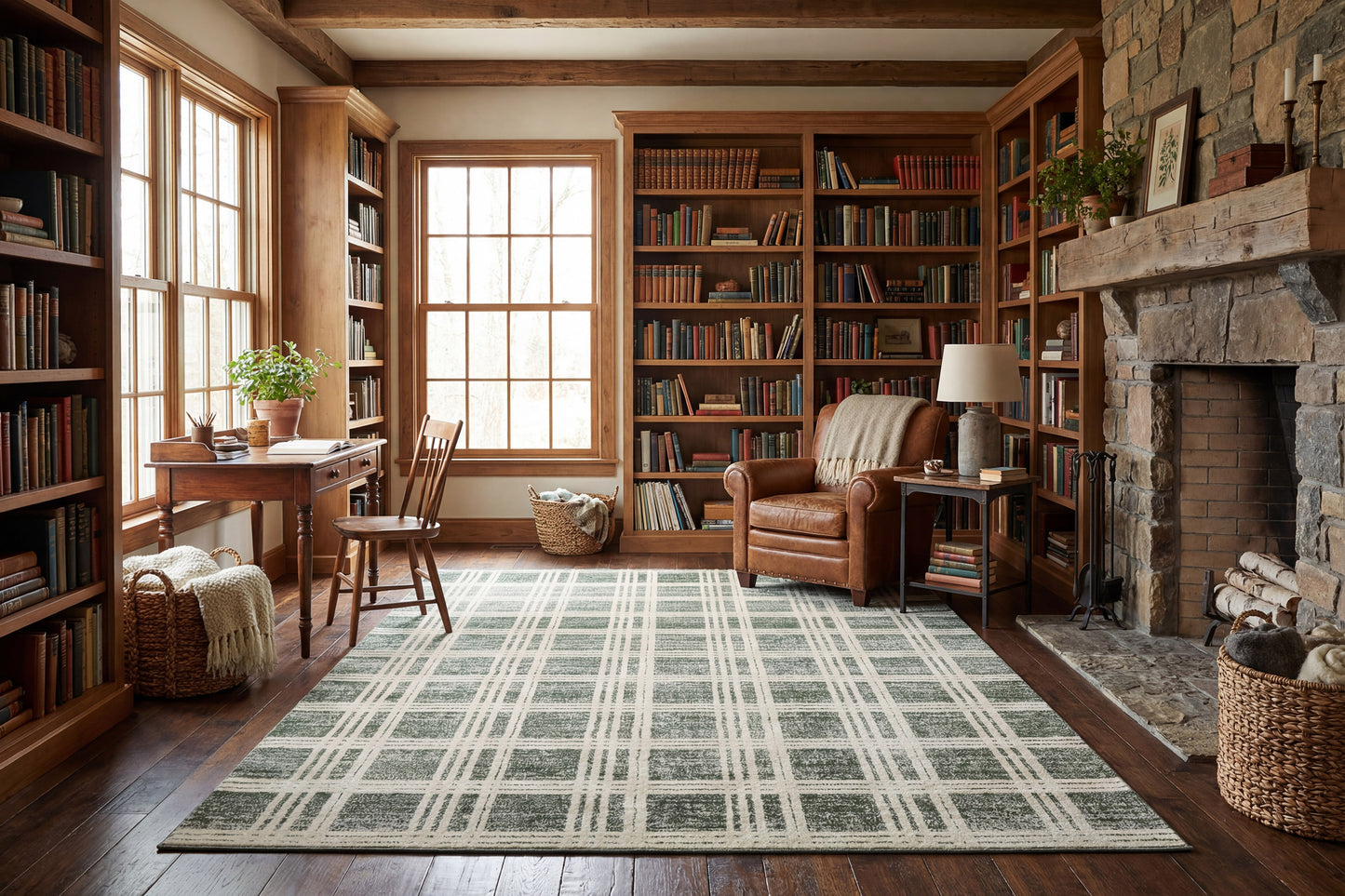 Venedik 17774-490 Green/Grey Area Rug