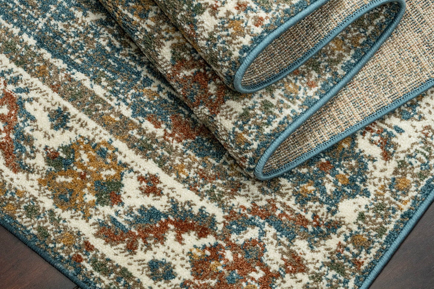 Venedik 17781-599 Blue/Multi Area Rug