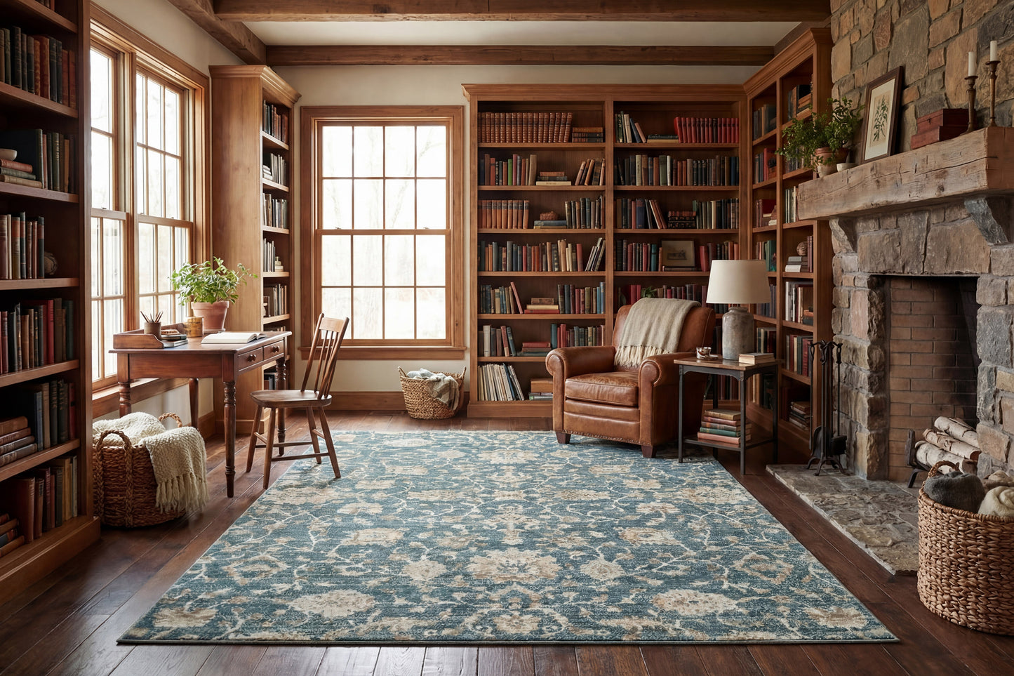 Venedik 17784-510 Blue/Cream Area Rug