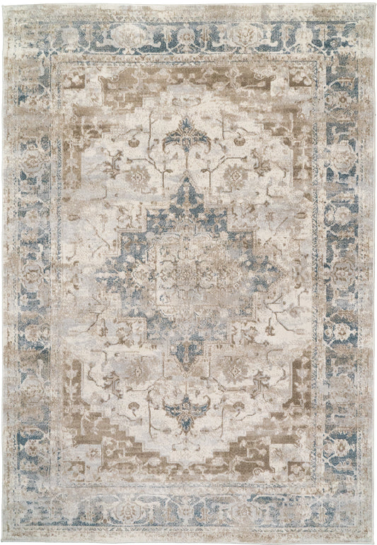 Venedik 17778-158 Cream/Navy/Beige Area Rug