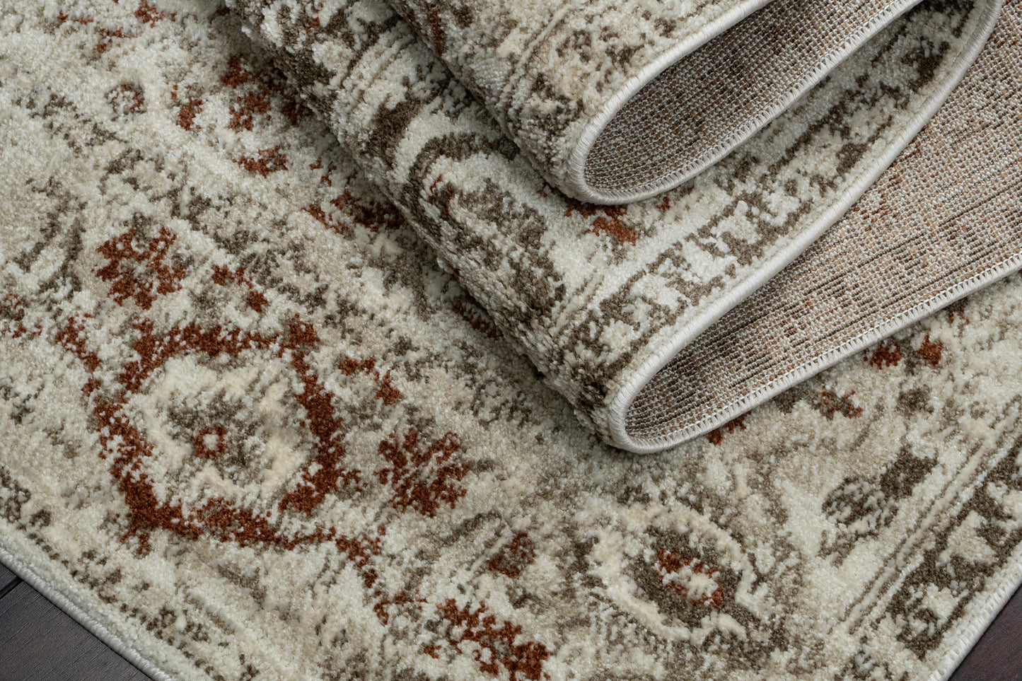 Venedik 17770-180 Cream/Terra Area Rug