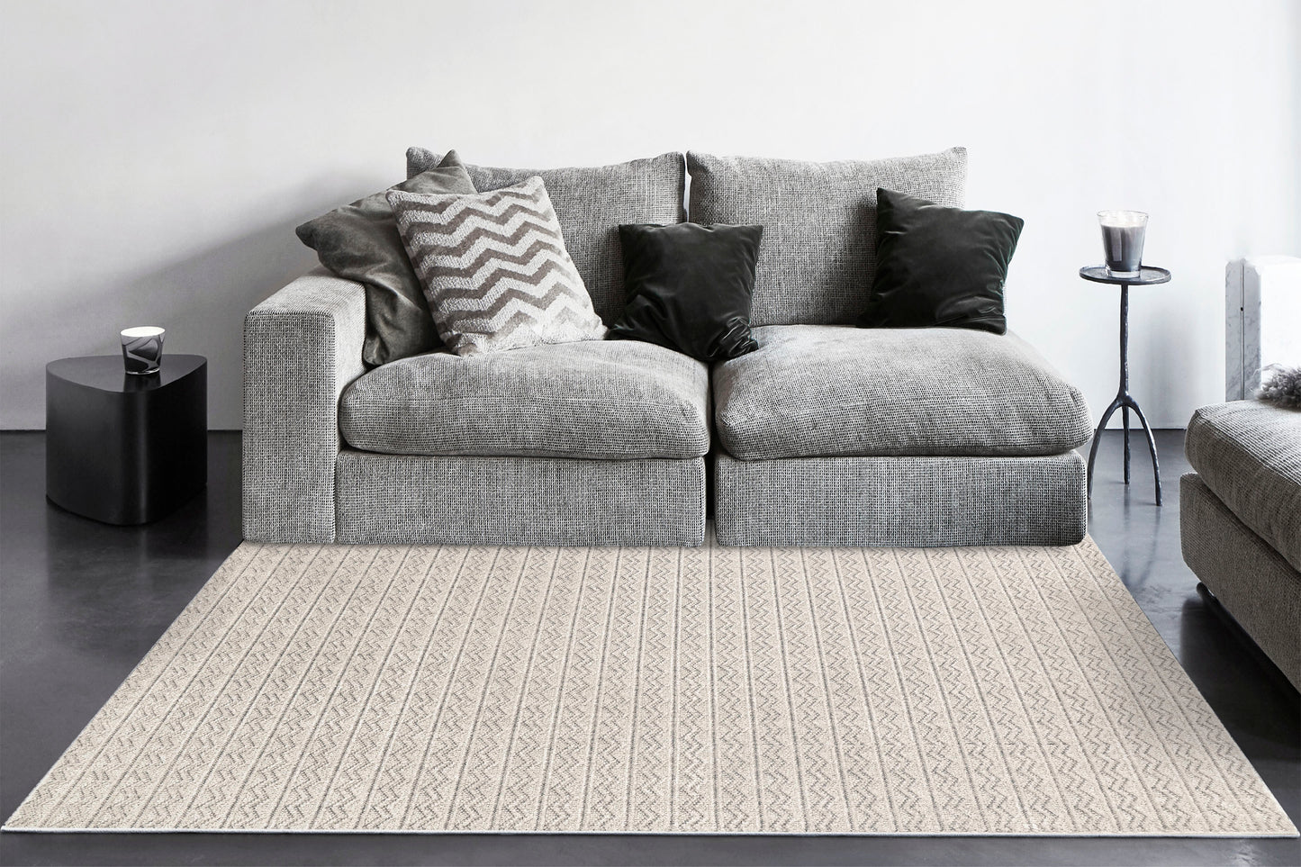 Vuna 14955-190 Ivory/Grey Area Rug