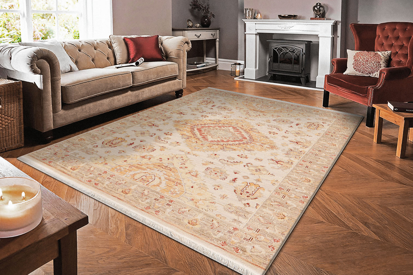 Wade 18602-869 Taupe/Rust/Multi Area Rug