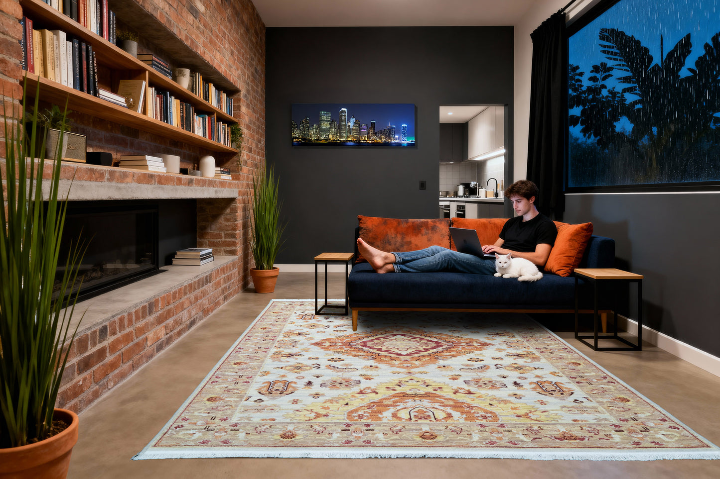 Wade 18602-869 Taupe/Rust/Multi Area Rug