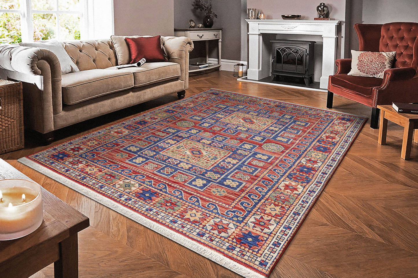 Wade 18604-399 Red/Multi Area Rug