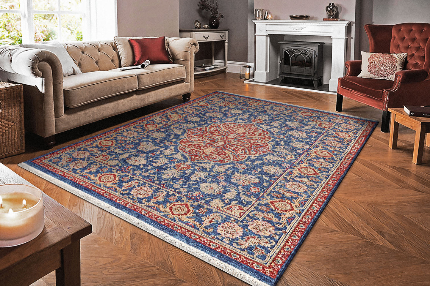 Wade 18607-539 Navy/Red/Multi Area Rug