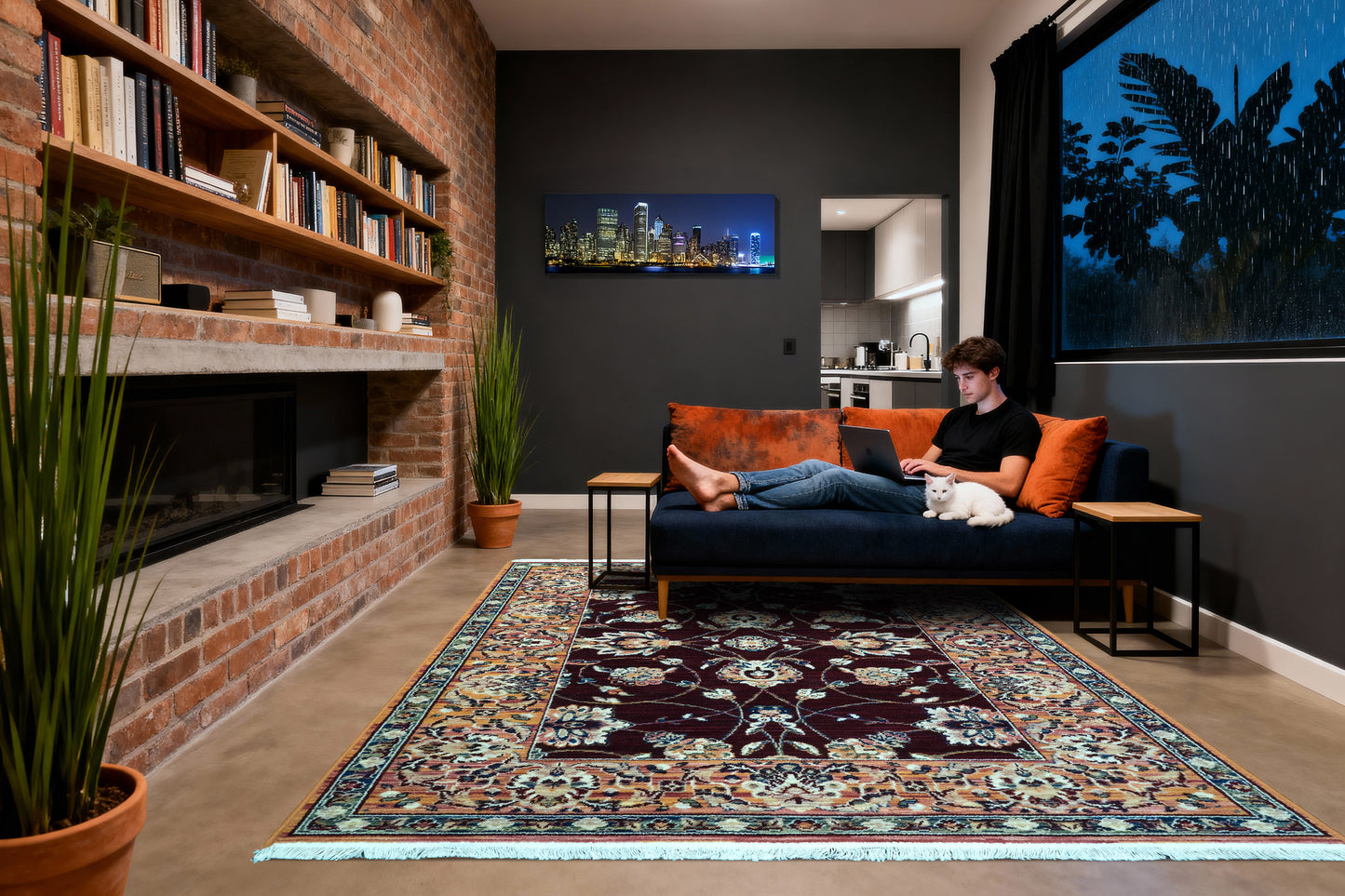 Wade 18608-399 Red/Multi Area Rug