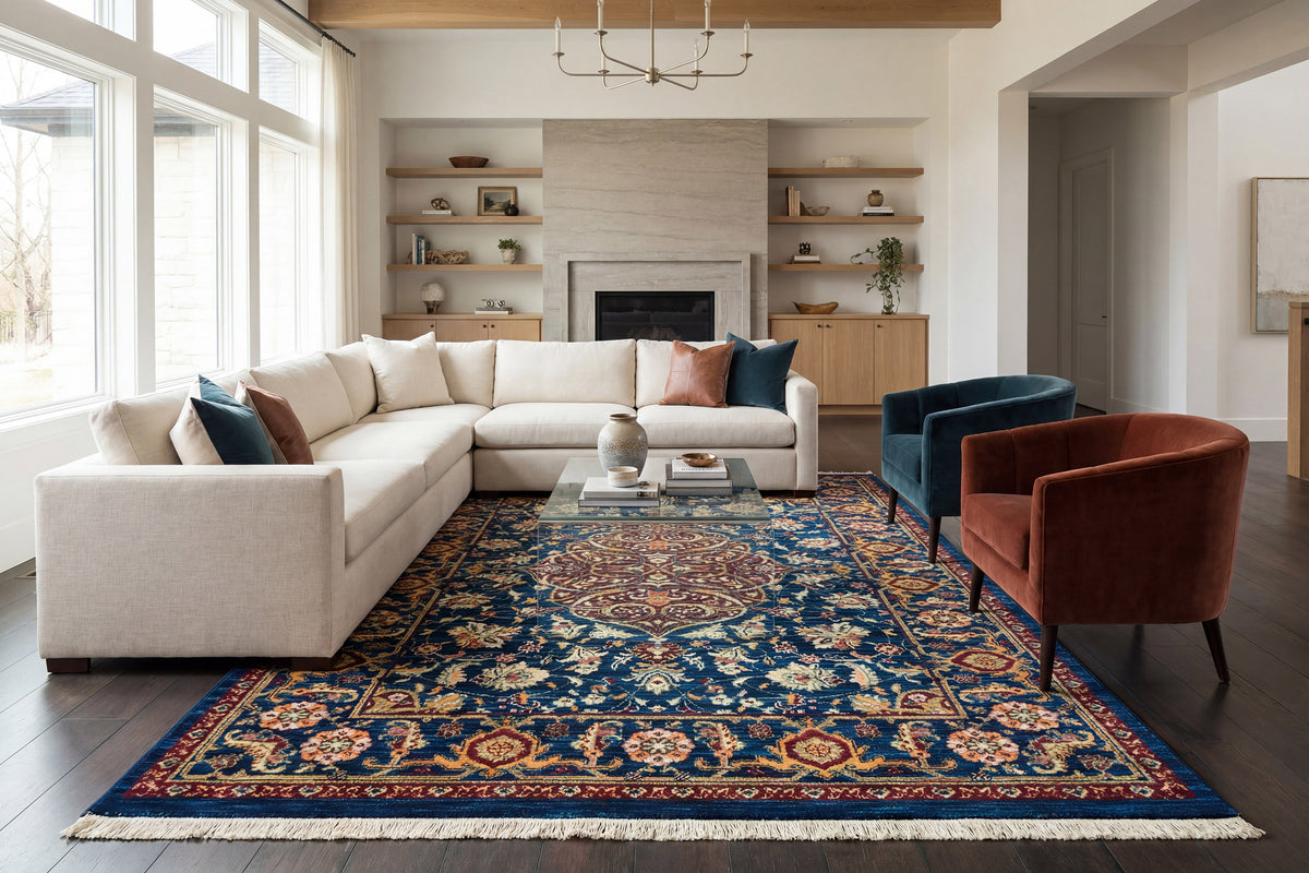 Wade 18607-539 Navy/Red/Multi Area Rug