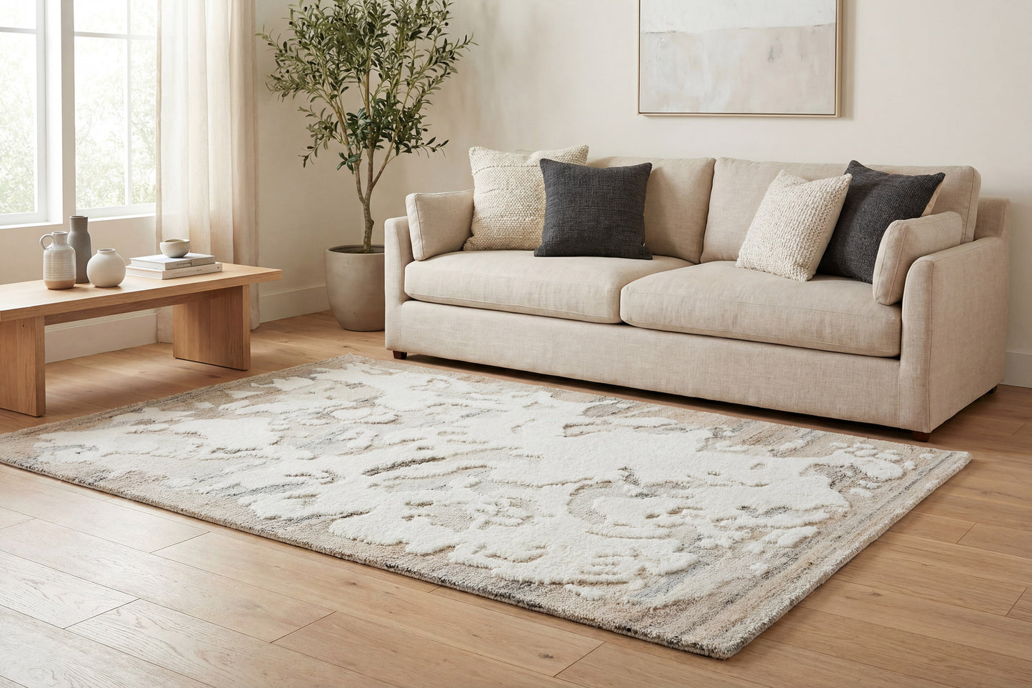 Wave 10903-800 Beige Area Rug
