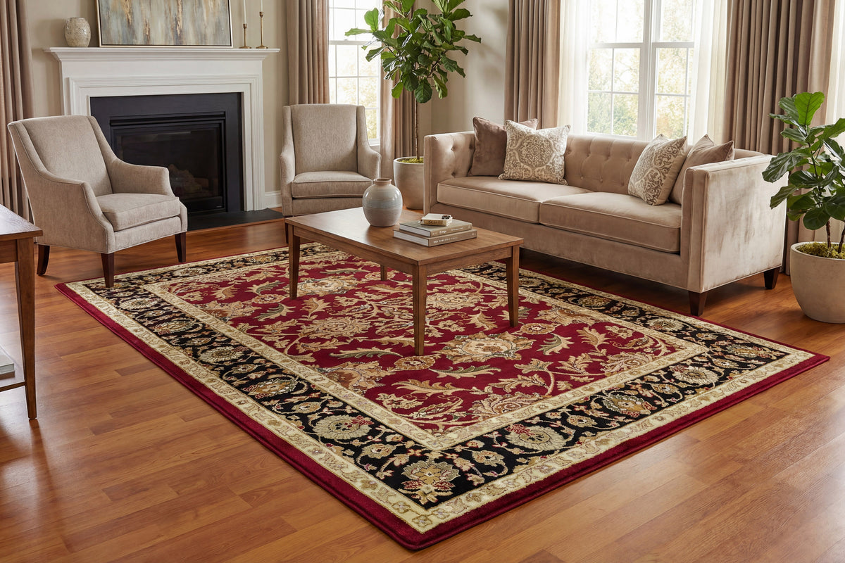 Yazd 1744-310 Red Area Rug