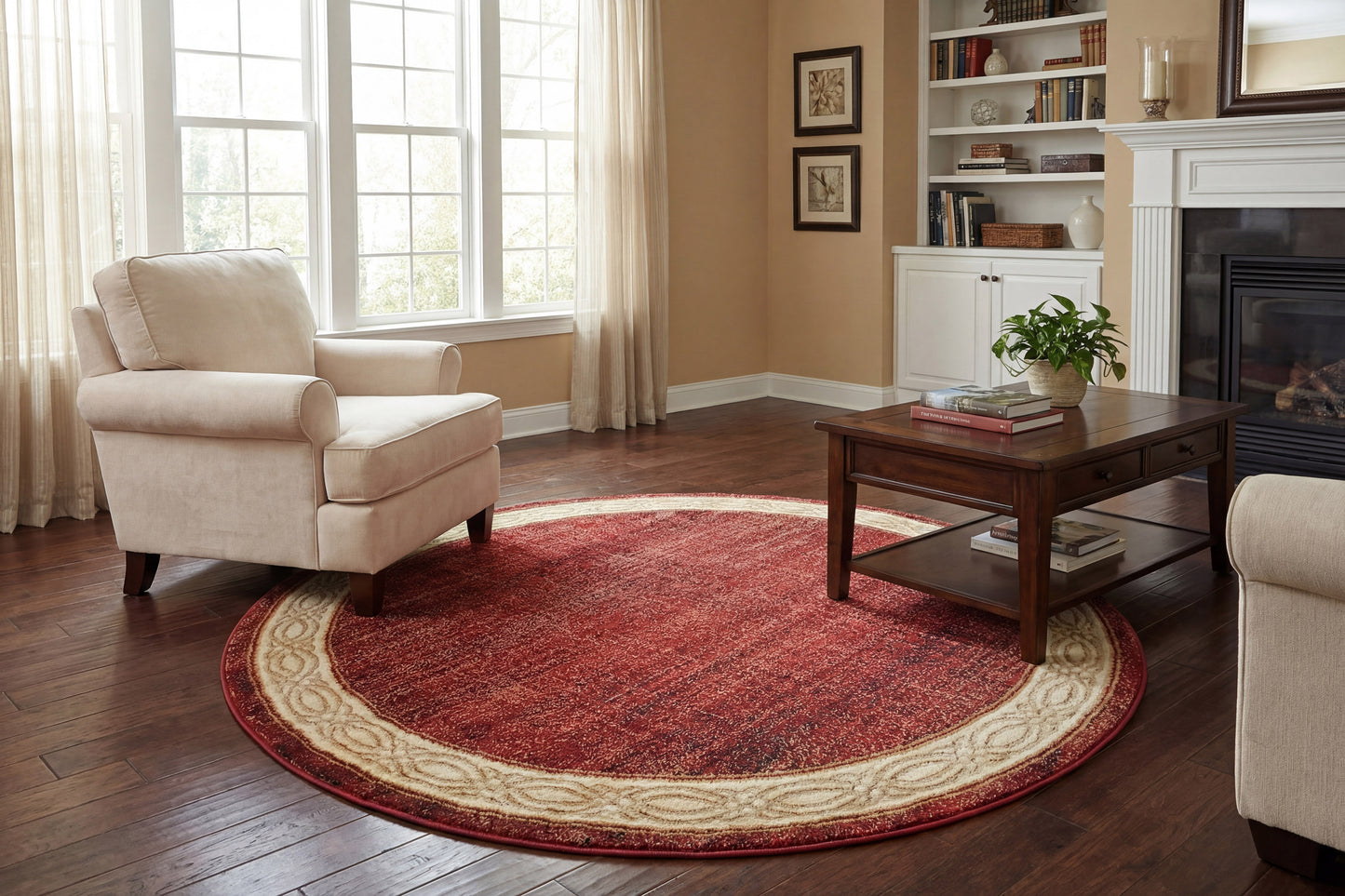Yazd 1770-310 Red Area Rug