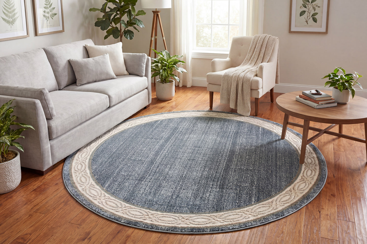 Yazd 1770-590 Blue/Grey Area Rug