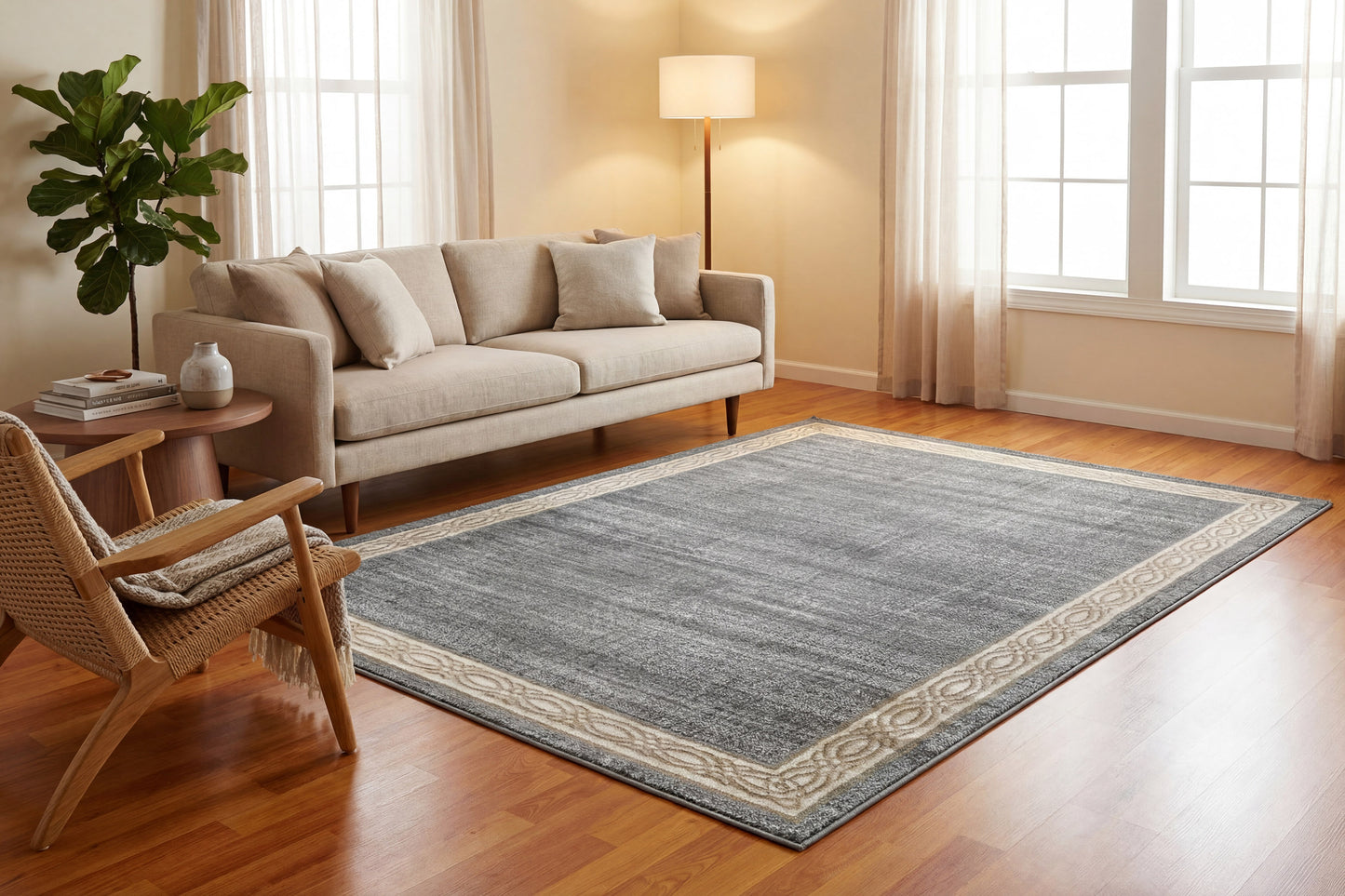 Yazd 1770-590 Blue/Grey Area Rug