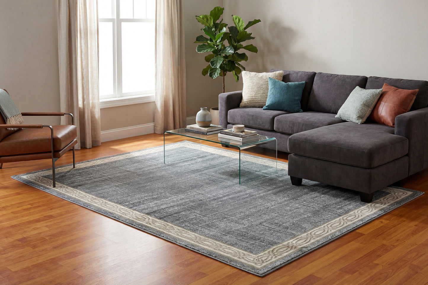 Yazd 1770-590 Blue/Grey Area Rug