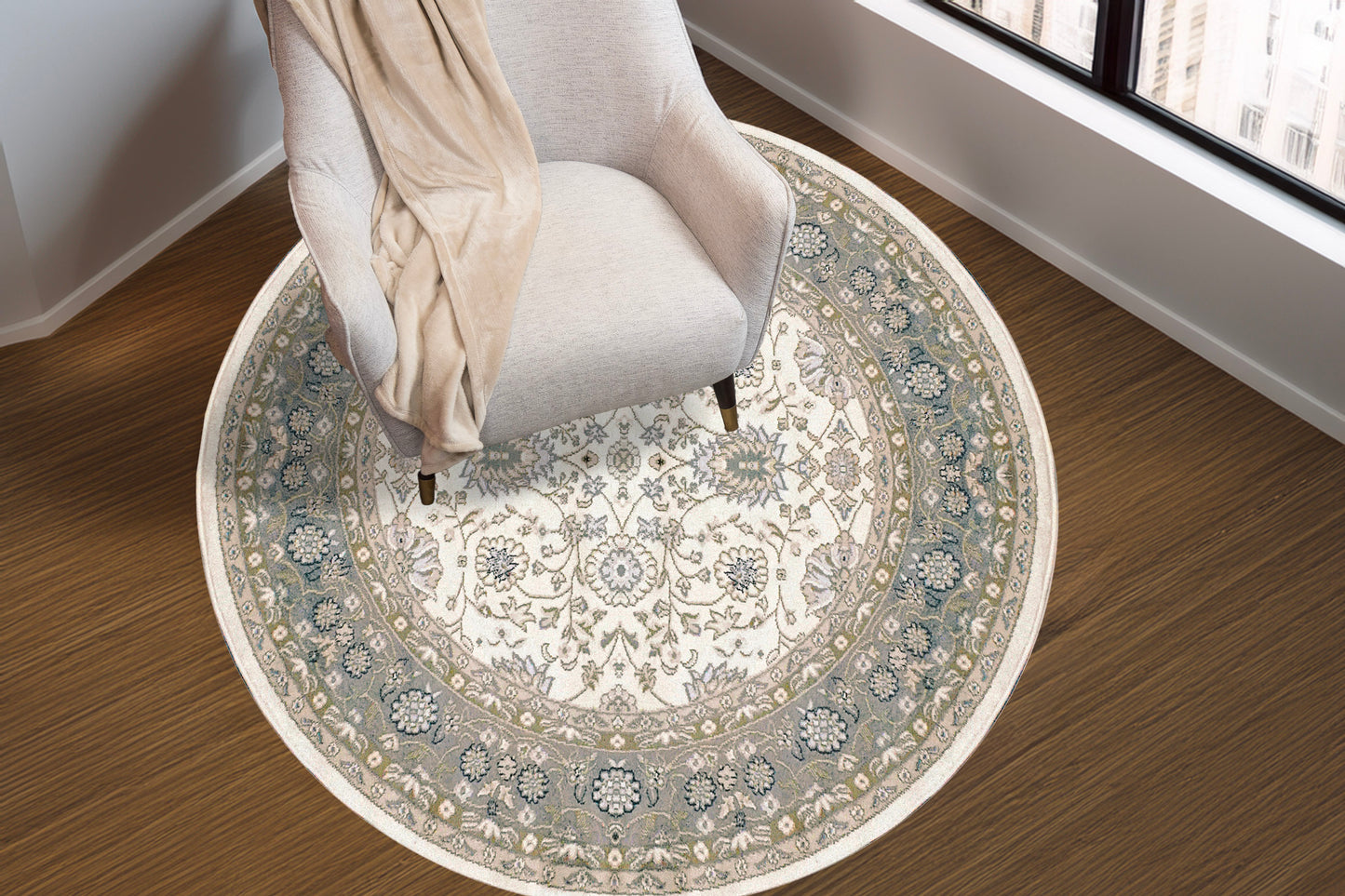 Yazd 2803-190 Ivory/Grey Area Rug