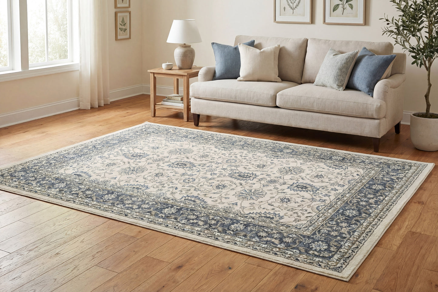 Yazd 2803-190 Ivory/Grey Area Rug