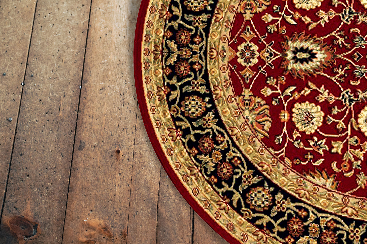 Yazd 2803-390 Red/Black Area Rug