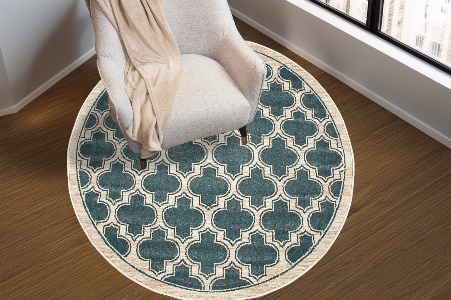 Yazd 2816-510 Blue/Ivory Area Rug