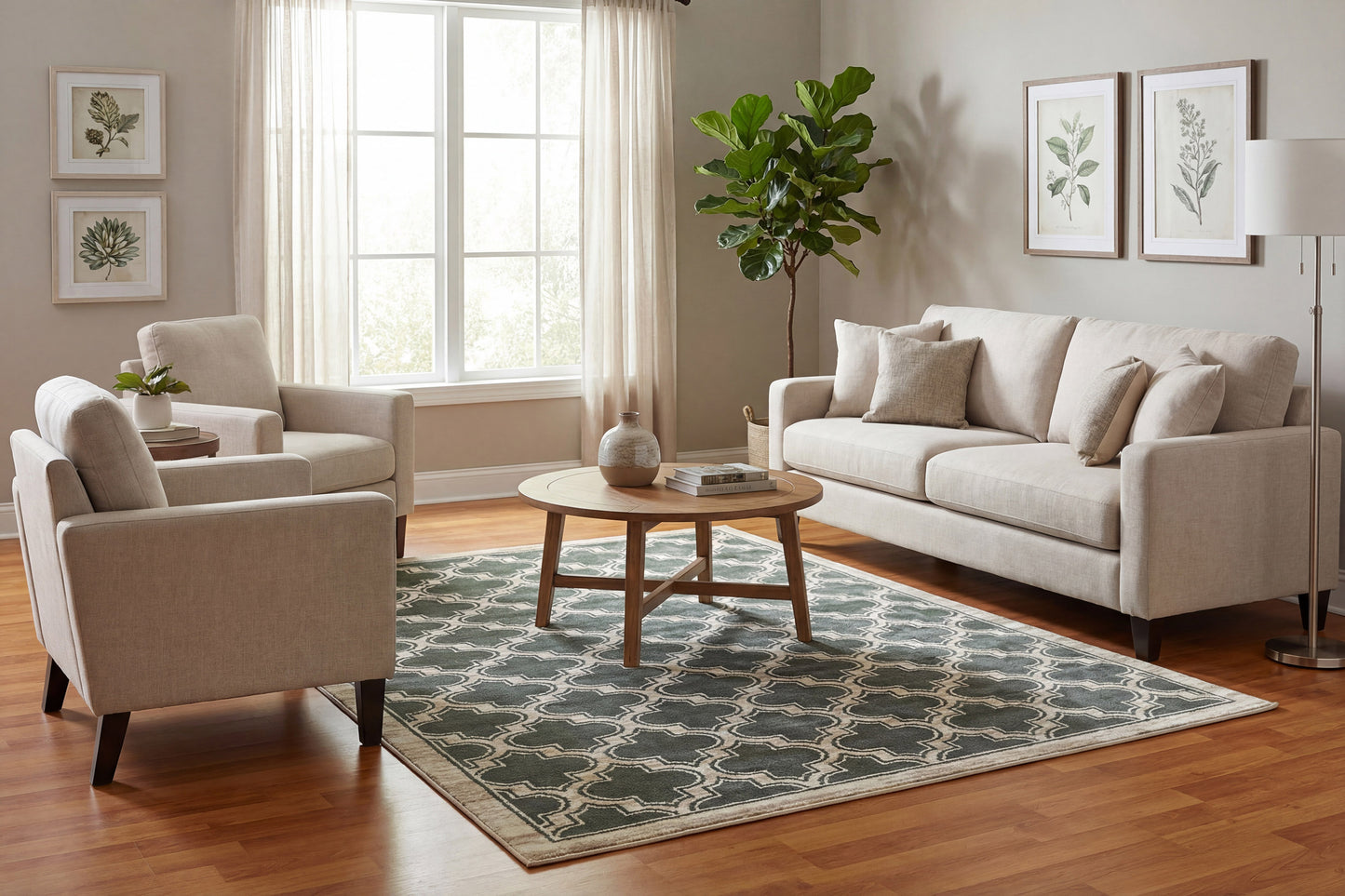 Yazd 2816-510 Blue/Ivory Area Rug