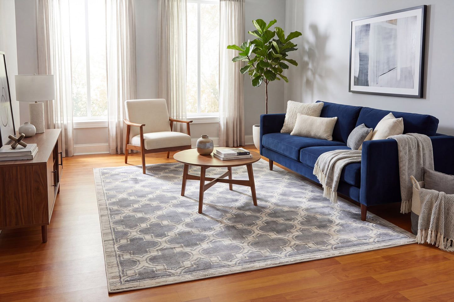 Yazd 2816-910 Grey/Ivory Area Rug