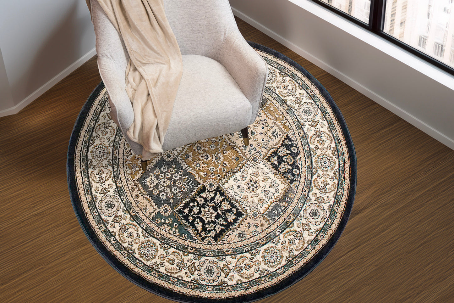 Yazd 8471-910 Grey/Ivory Area Rug