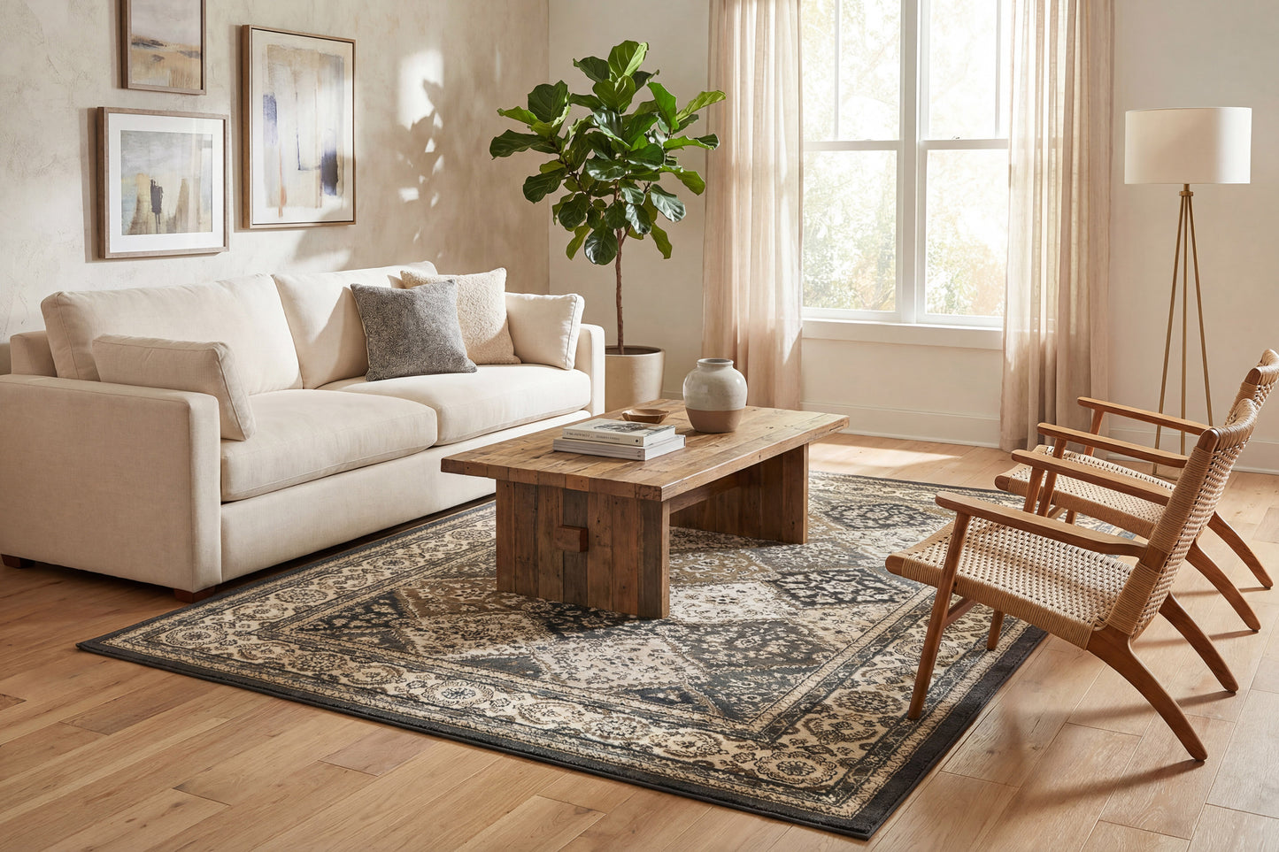 Yazd 8471-910 Grey/Ivory Area Rug