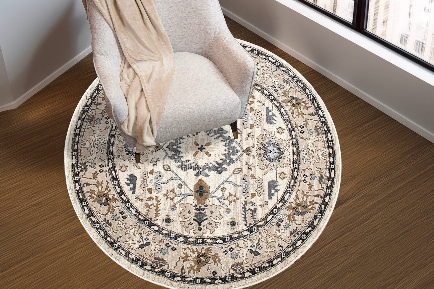 Yazd 8531-100 Ivory Area Rug