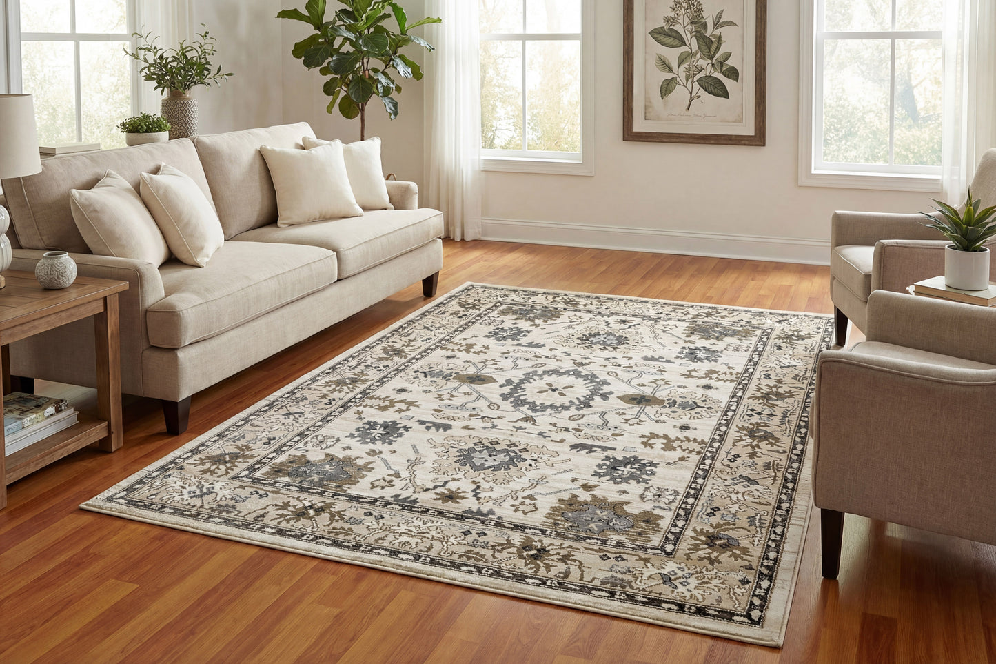 Yazd 8531-100 Ivory Area Rug