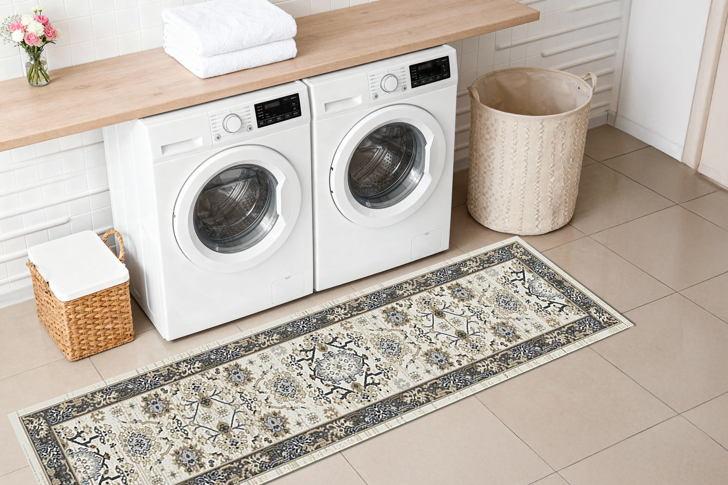 Yazd 8531-190 Ivory/Grey Area Rug