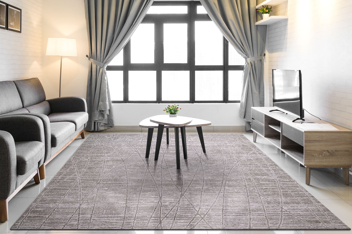 Zahara 4408-901 Grey/Ivory Area Rug