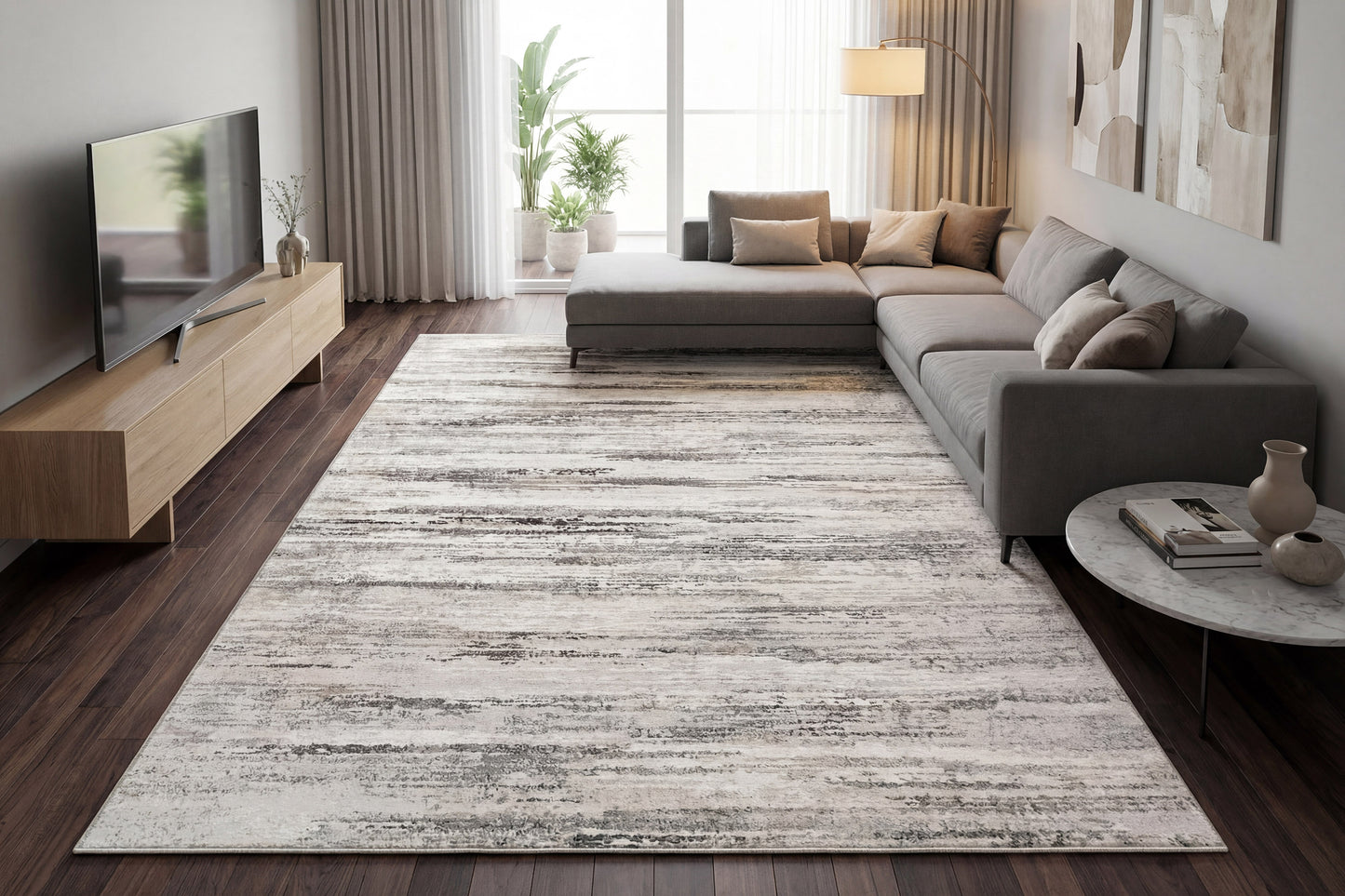 Zen 8336-900 Grey/Taupe Area Rug