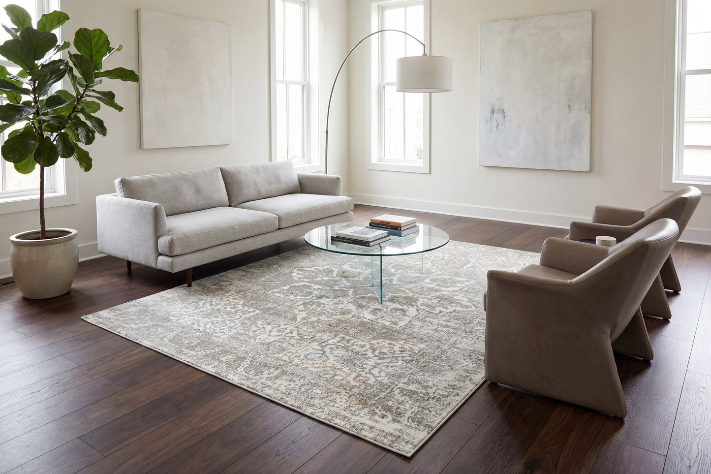 Zen 8337-950 Grey/Blue Area Rug