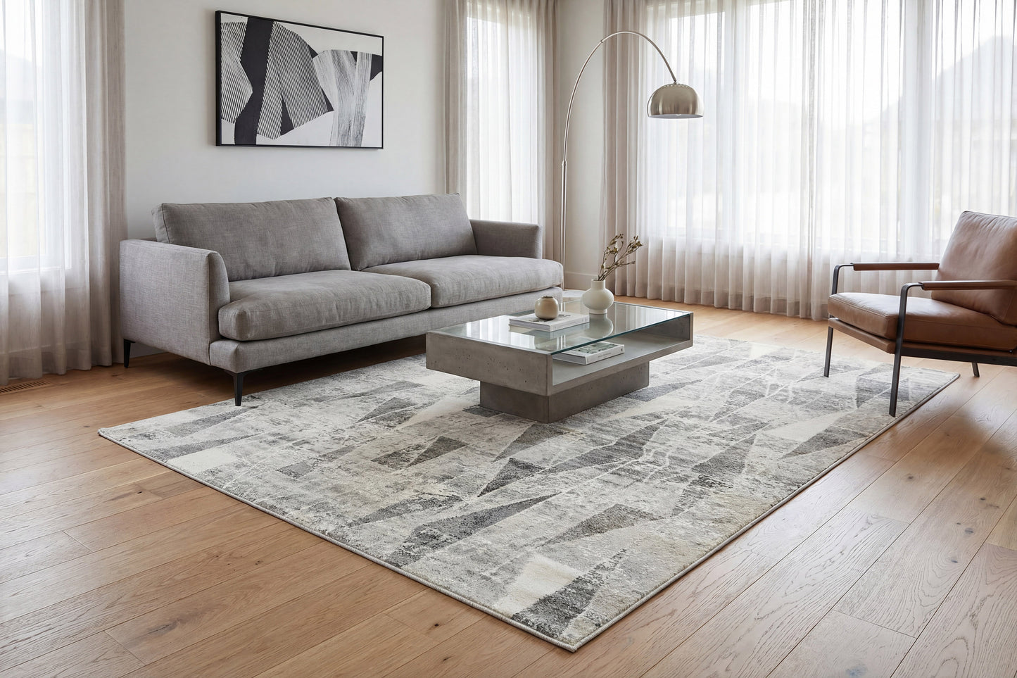 Zen 8340-900 Grey Area Rug