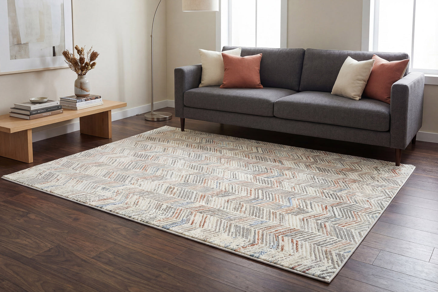 Zen 8342-999 Grey/Multi Area Rug