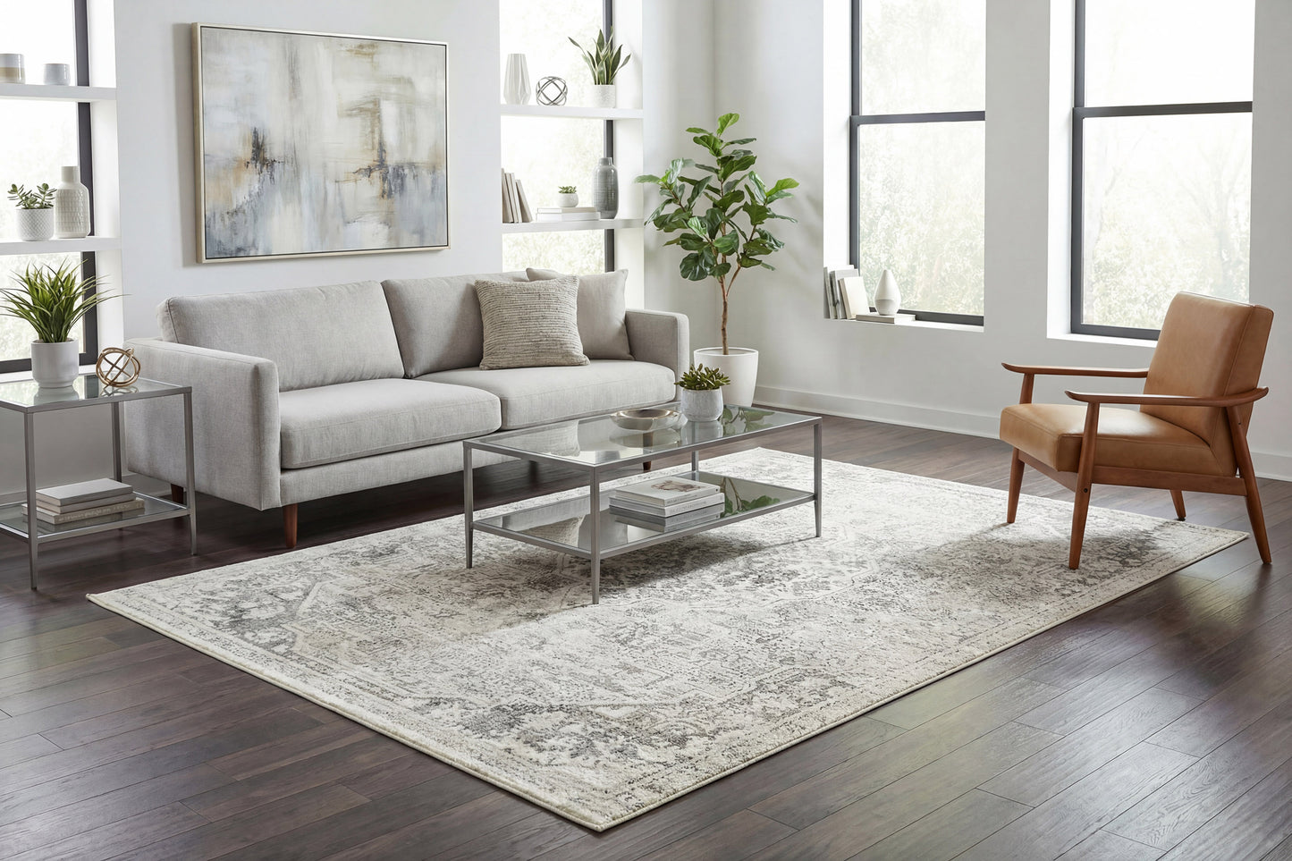 Zen 8345-900 Grey Area Rug