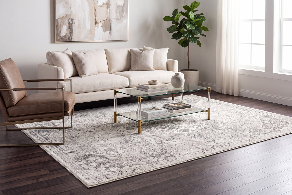 Zen 8345-900 Grey Area Rug
