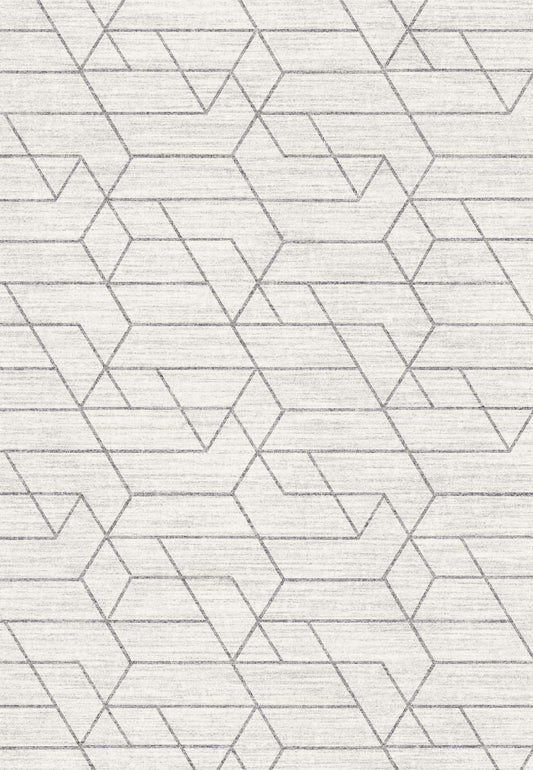 Rhythm 6425-109 Soft Beige/Silver Area Rug