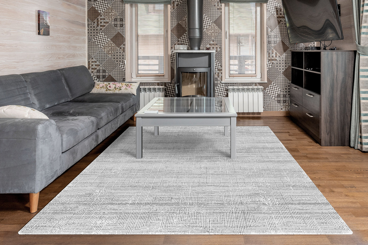 Rori 9350-900 Grey Area Rug