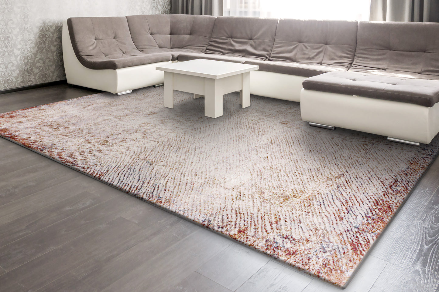 Obsession 9532-130 Cream/Red Area Rug