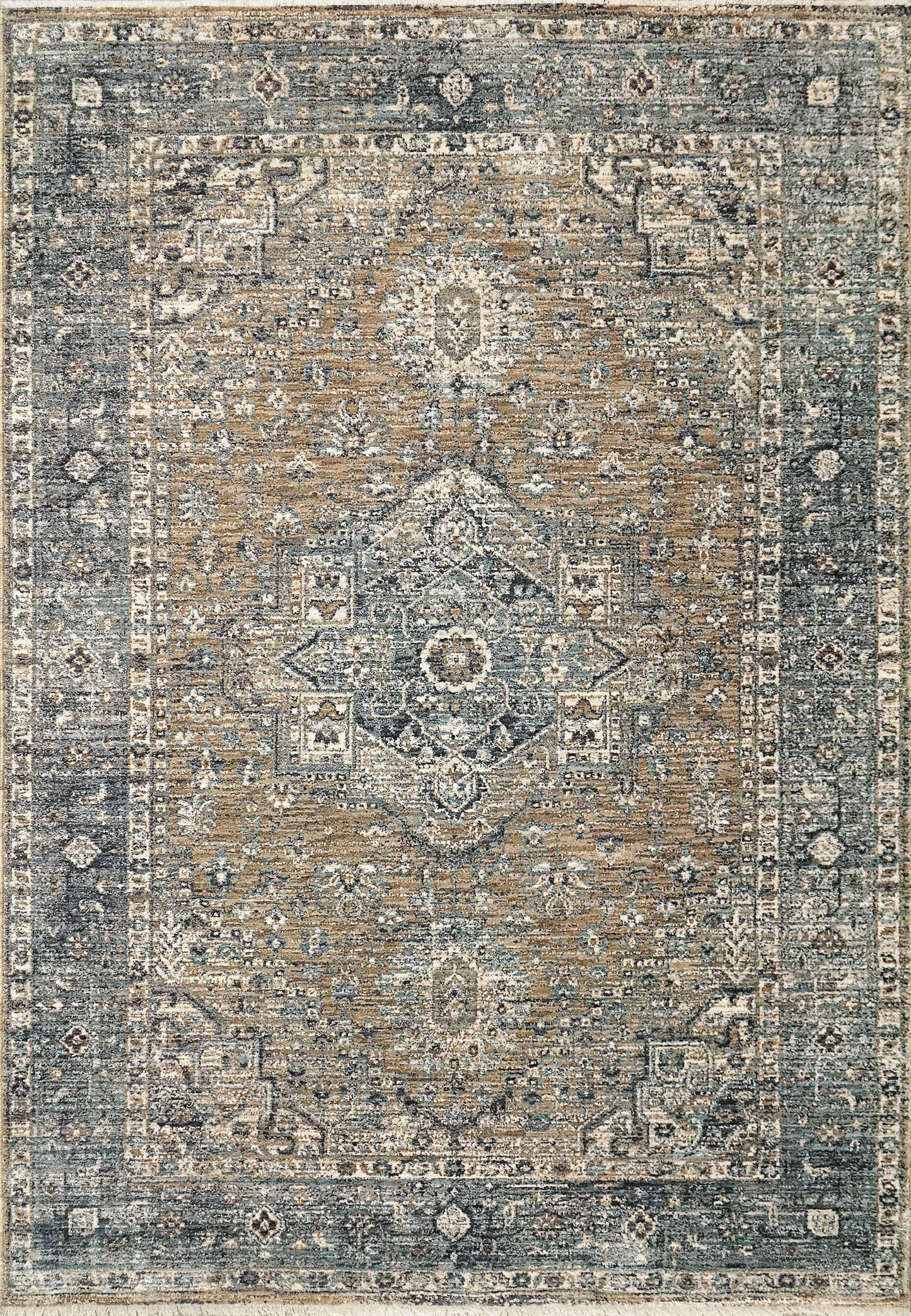 Dakota 6644-850 Beige/Blue Area Rug