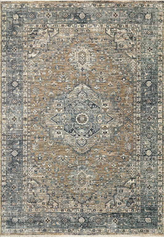 Dakota 6644-850 Beige/Blue Area Rug