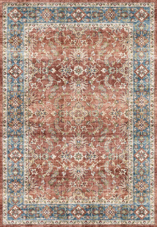 Elise 6301-351 Red/Blue/Beige Area Rug