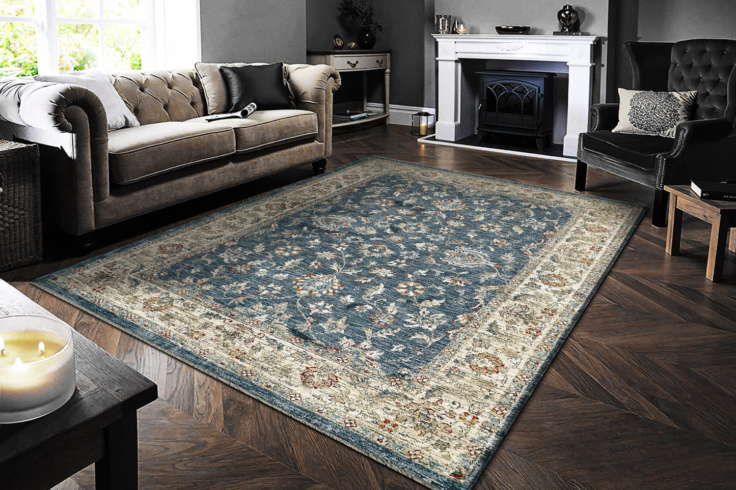 Dakota 6640-599 Blue/Multi Area Rug