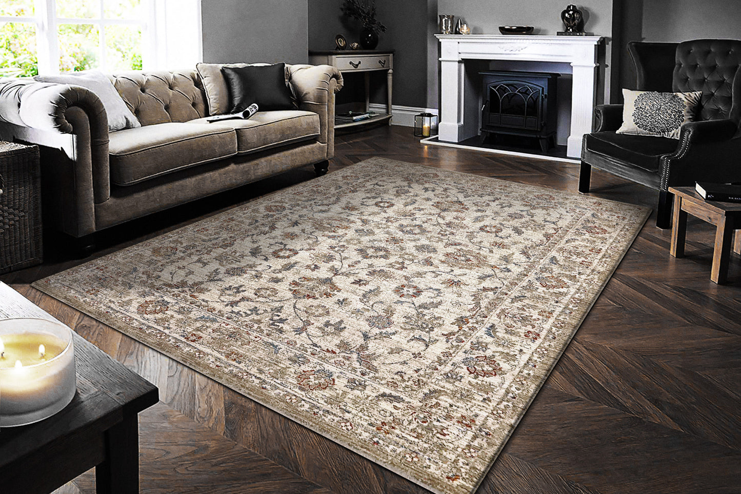 Dakota 6640-199 Ivory/Multi Area Rug