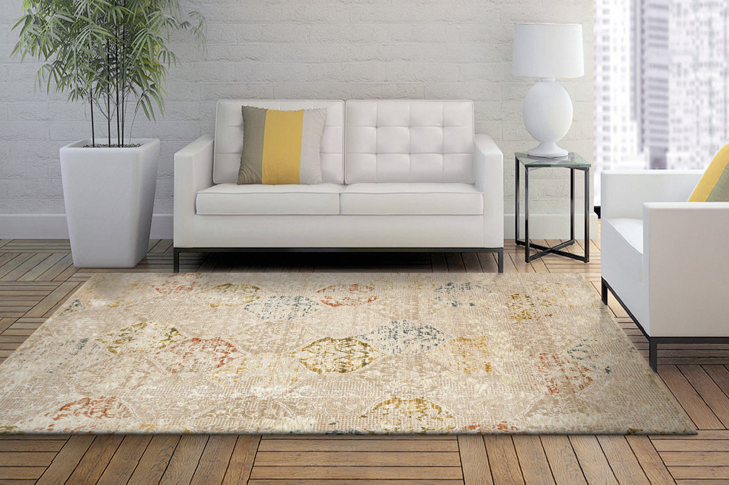 Hudson 1452-899 Beige/Multi Area Rug