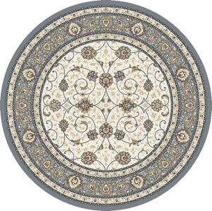 Dynamic Rugs Ancient Garden 57120-6454 Ivory/Light Blue Area Rug