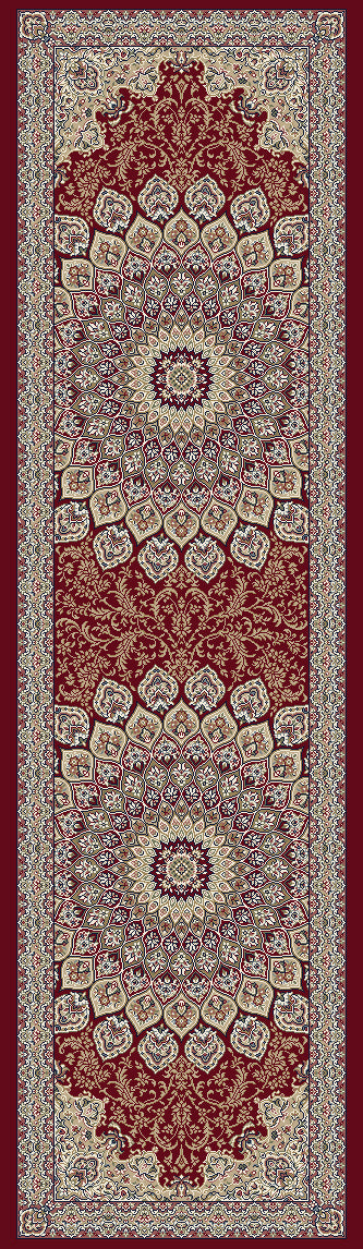 Ancient Garden 57090-1484 Red Area Rug