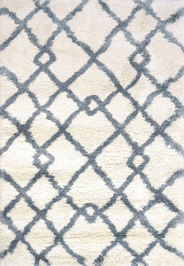 Dynamic Rugs Nitro Lux 6361-159 Ivory/Blue Area Rug