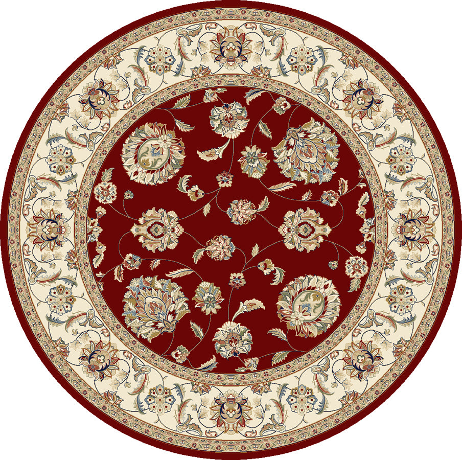 Ancient Garden 57365-1464 Red/Ivory Area Rug